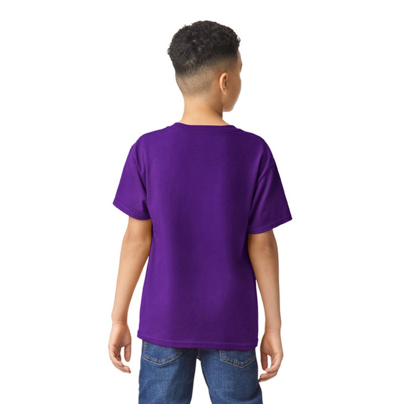 Gildan Unisex Child Youth Heavy Cotton T-shirt, Style G5000b, 2-pack, Purple, Large US - Image 3
